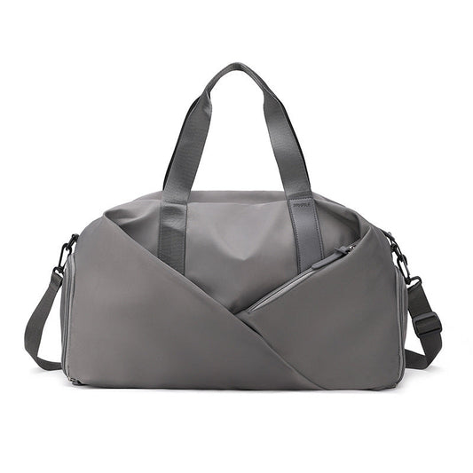 Elosung Grey Stylish Gym Travel Bag With Shoe Compartment Lightweight And Durable Design
