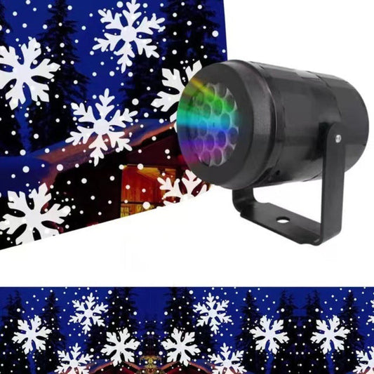 Elosung Led Snowflake Projector Light 7 Color Rotating Christmas & Holiday Decoration Laser Stage 16 Patterns For Festiv