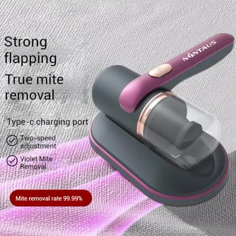 Elosung Purple Portable Uv Mattress Cleaner Handheld Wireless Dust Mite Vacuum Home Sterilizer For Bed Fabric & Upholste