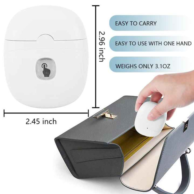 Elosung White Automatic Electric Nail Trimmer With Led Light Rechargeable Clipper And File For Adults & Kids Portable Ca