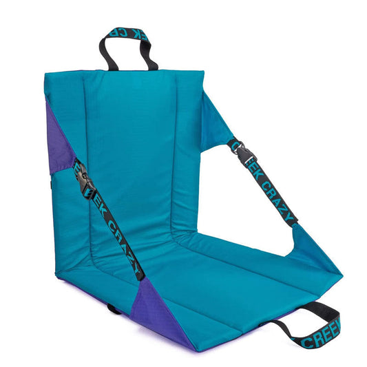 Elosung Blue Portable Outdoor Camping Seat Pad With Backrest Foldable & Waterproof Concert Cushion 600D Oxford Fabric Id