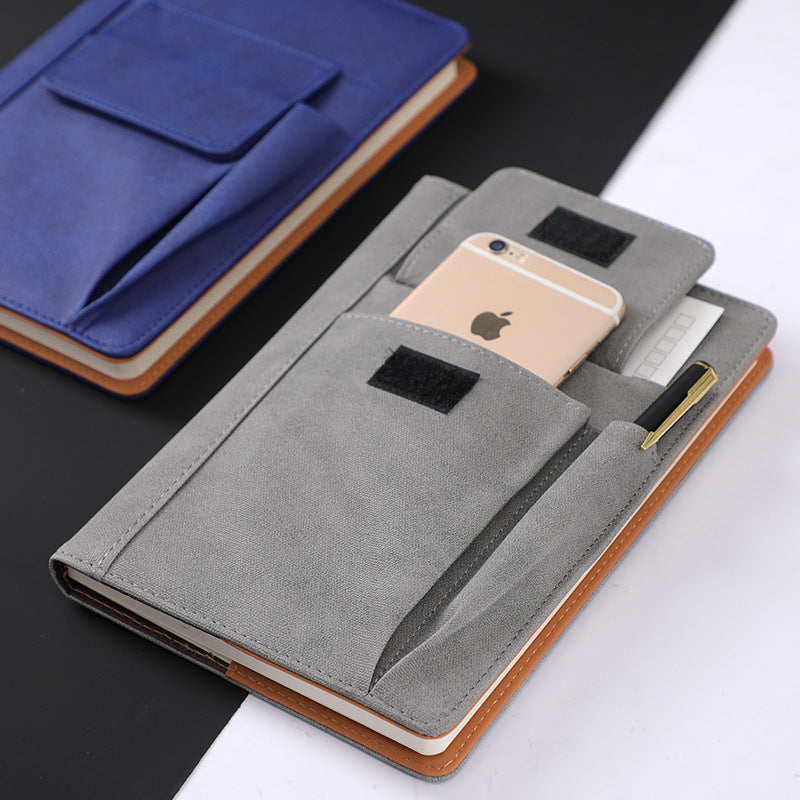 1 Sets of Elosung 1 Sets Of Orange A5 Multi Functional Pu Leather Notebook With Pockets Office Planner And Journal