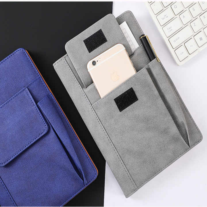 1 Sets of Elosung 1 Sets Of Orange A5 Multi Functional Pu Leather Notebook With Pockets Office Planner And Journal