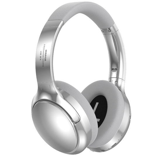 Elosung Silver Vje901 Wireless Bluetooth Over Ear Headphones With Active Noise Cancelling