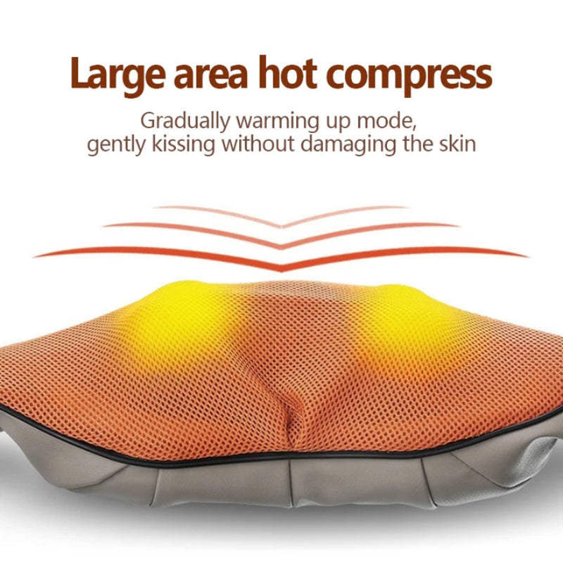 1 Sets of Elosung 1 Sets Of Kneading Neck And Shoulder Massager With Heat Four Button Design Black