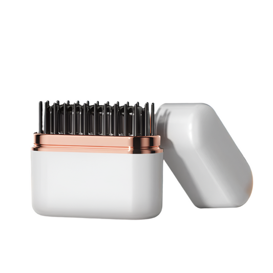 Elosung White Wireless Hair Straightening Brush With Temperature Model Hk 118