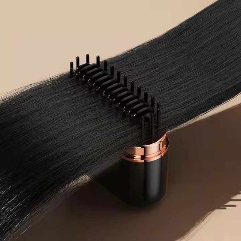 Elosung White Wireless Hair Straightening Brush With Temperature Model Hk 118