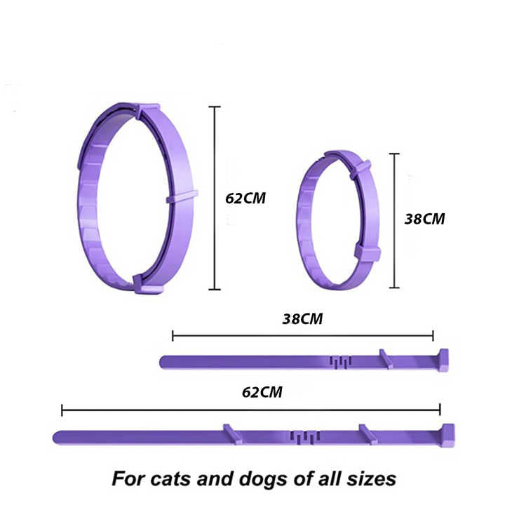 Chanson Gray Calming Collars For Cats Natural Anxiety Relief 3 Pack (2 Set/6Pcs)