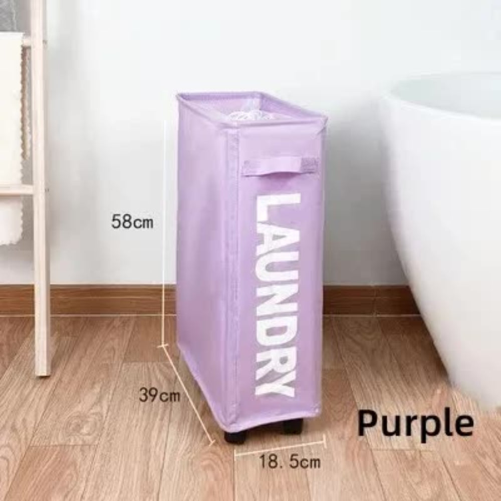 1 Sets of Elosung 1 Sets Of Rolling Laundry Basket With Wheels 42L Capacity 39*18.5*58Cm