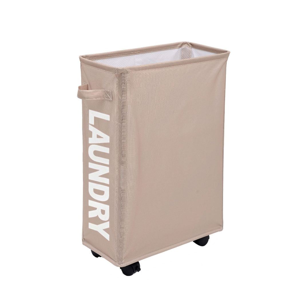 1 Sets of Elosung 1 Sets Of Rolling Laundry Basket With Wheels 42L Capacity 39*18.5*58Cm