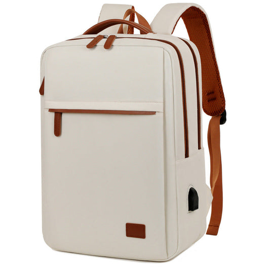 Off White Waterproof Business Backpack 31L Capacity Stylish And Versatile