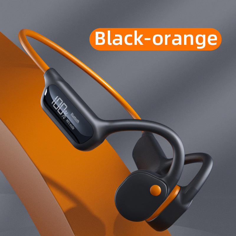 Black Orange Waterproof Bluetooth Headset 32Gb Memory Lightweight