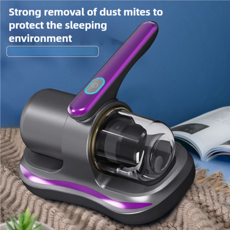 Elosung Purple Handheld Dust Mite Vacuum Cleaner Cordless High Suction Power Usb Rechargeable