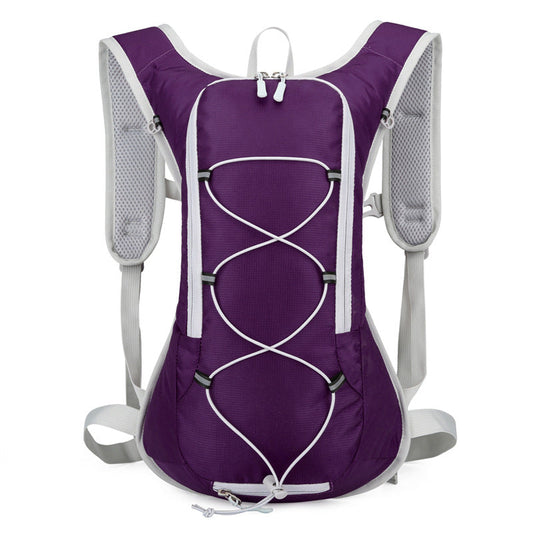 Purple Outdoor Sports Hydration Backpack For Running Hiking And Cycling Lightweight Waterproof