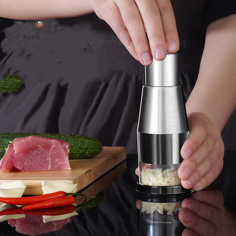 Elosung 2Pcs Manual Garlic Press Stainless Steel Crushing Mashing Tool For Kitchen Use