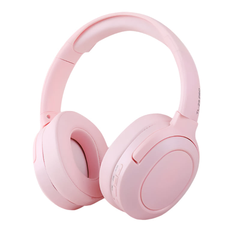 Elosung Pink Wireless Noise Cancelling Over Ear Headphones Bluetooth 5.0 Long Battery Life