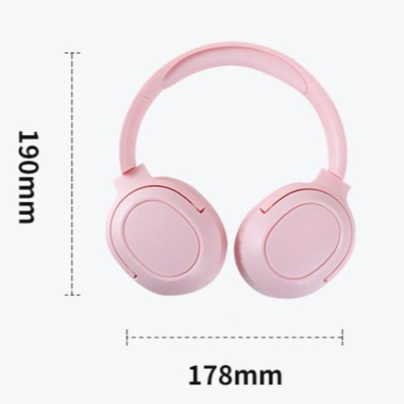 Elosung Pink Wireless Noise Cancelling Over Ear Headphones Bluetooth 5.0 Long Battery Life