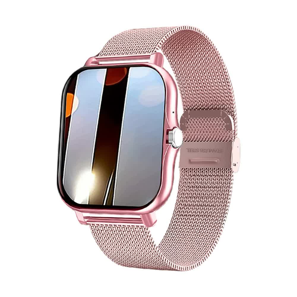 Elosung Pink Smart Fitness Watch With Large Display 24 Sport Modes Heart Rate Monitor & More