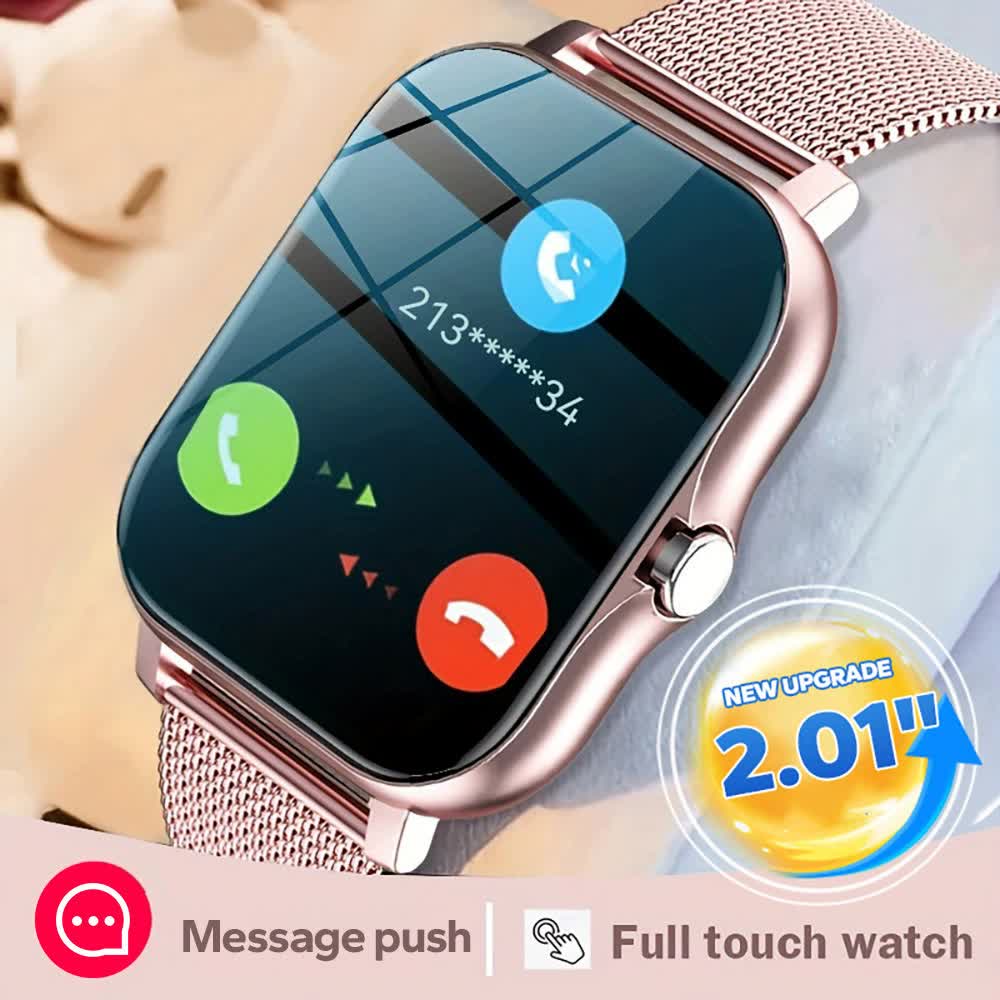 Elosung Pink Smart Fitness Watch With Large Display 24 Sport Modes Heart Rate Monitor & More
