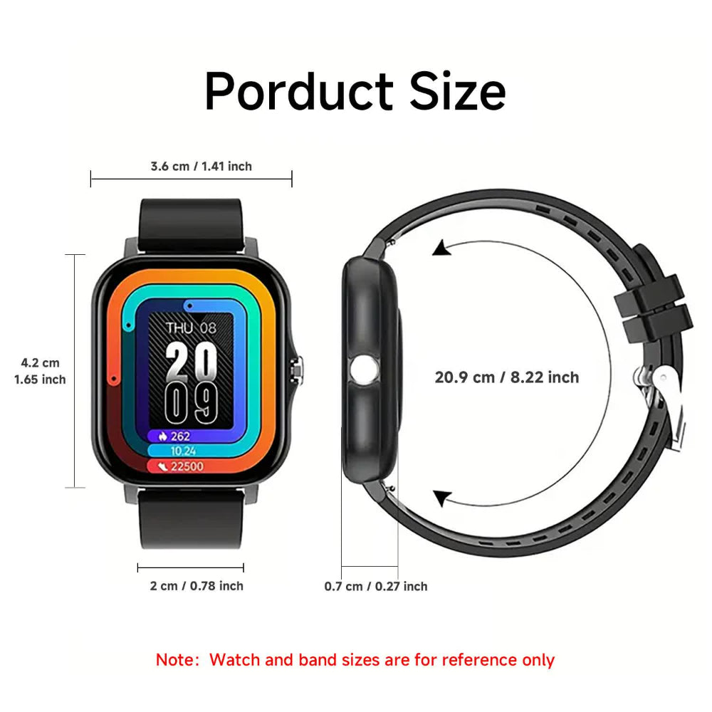 Elosung Pink Smart Fitness Watch With Large Display 24 Sport Modes Heart Rate Monitor & More