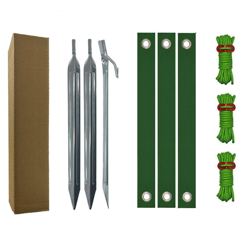 Elosung Silver Spike Heavy Duty Tree Anchoring Kit 9 Piece Set With Ground Stakes Straps And Ropes