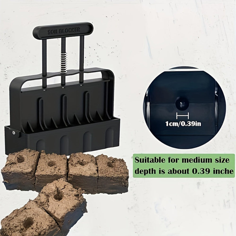 Elosung 5X5 Soil Block Maker Durable Handheld Gardening Tool For Seed Starting