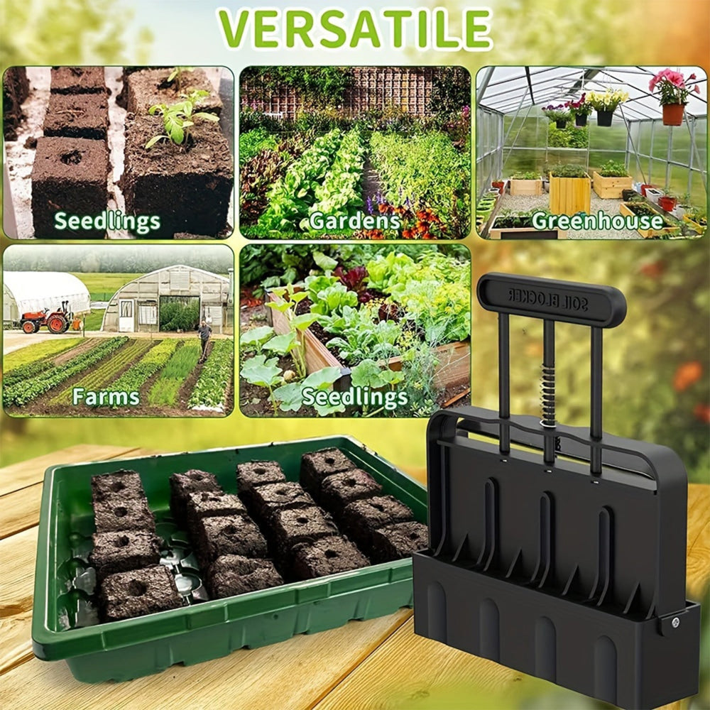 Elosung 5X5 Soil Block Maker Durable Handheld Gardening Tool For Seed Starting