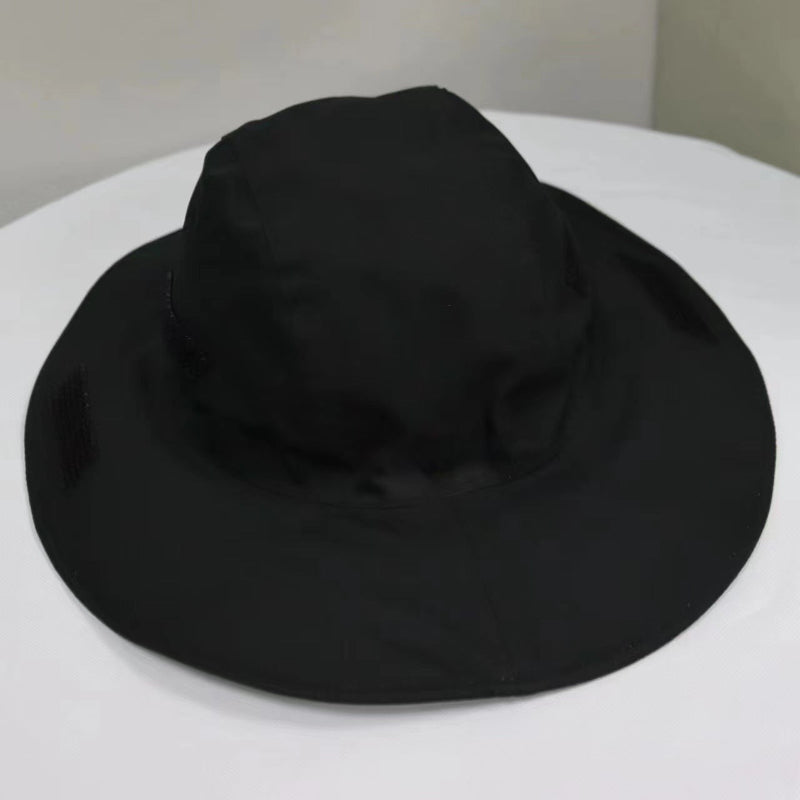 Black Outdoor Waterproof Wide Brim Rain Hat