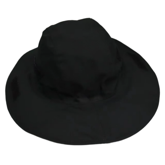 Black Outdoor Waterproof Wide Brim Rain Hat