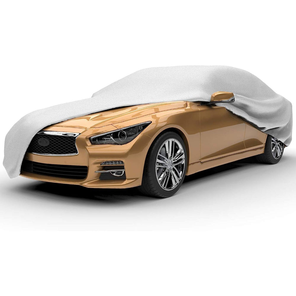 Elosung All Season Car Cover Waterproof And Uv Resistant Size 400X160x120 Cm For Compact Cars