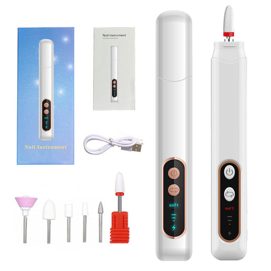 Electric Nail Drill Set Portable Polishing Tool With Multiple Attachments For Professional Use