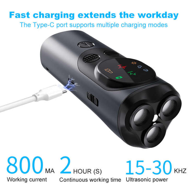Ultrasonic Dog Repeller High Power Flash Mode Effective Outdoor Use For Controlling Aggressive Dogs