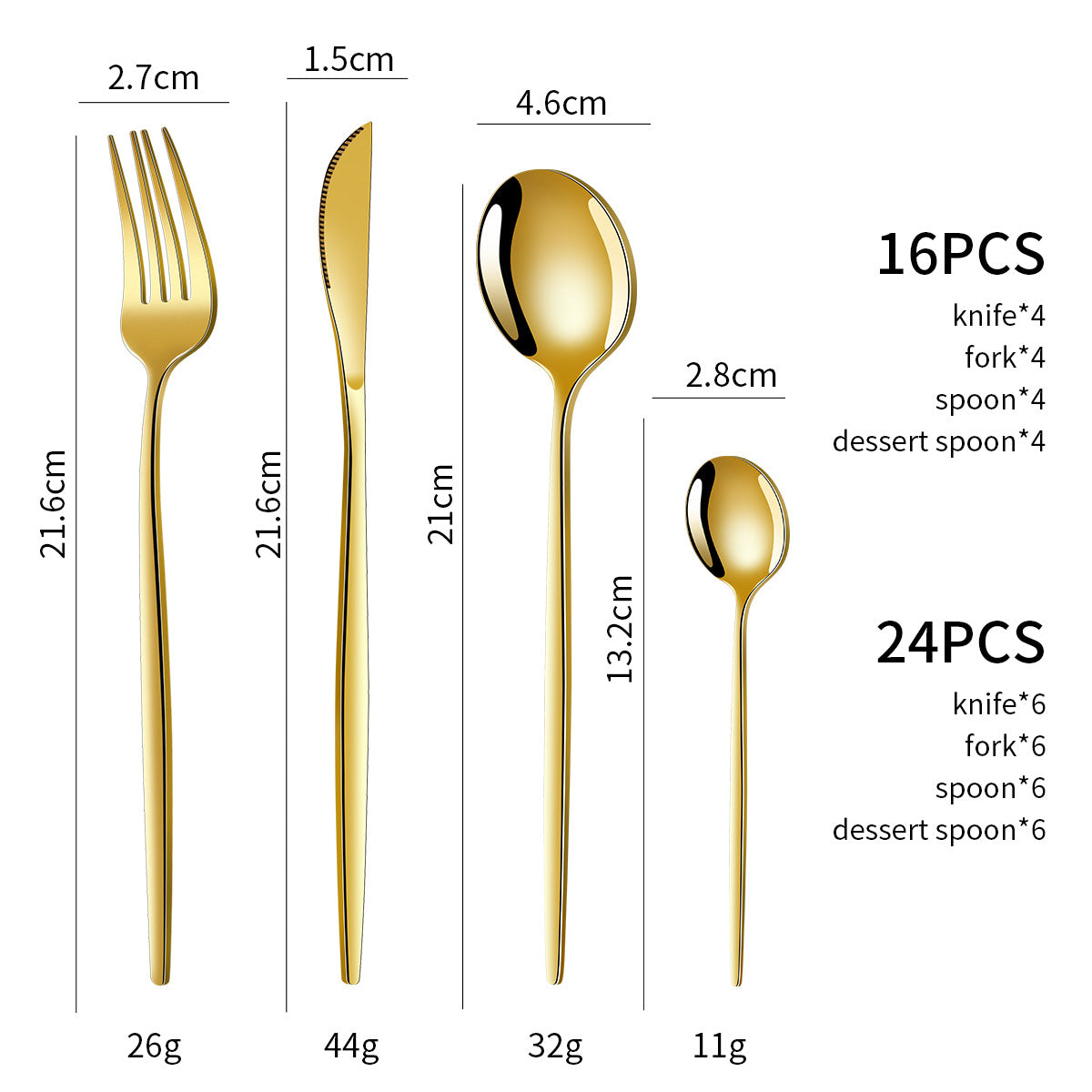 Elosung Red And Gold Patchwork Colours 410 Stainless Steel 16 Piece Flatware Set Elegant Dinnerware With Knife Fork Spoo