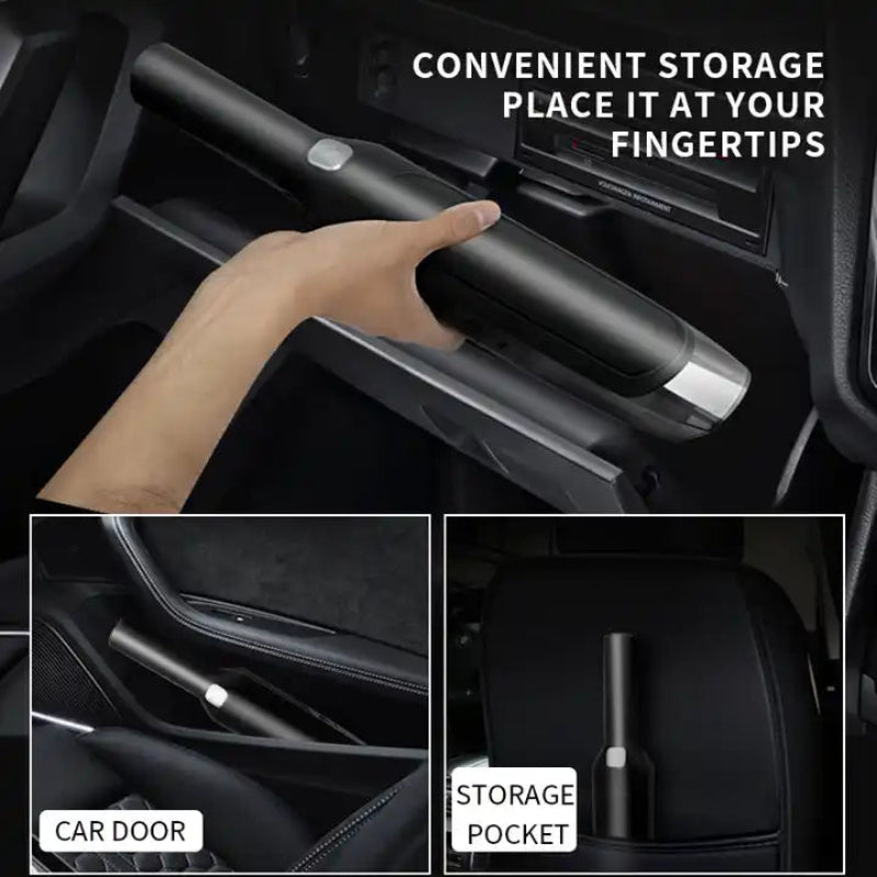 Wireless Handheld Car Vacuum Cleaner 8000Pa Suction Usb Rechargeable Wet & Dry Use Lightweight With Washable Filter 40 M