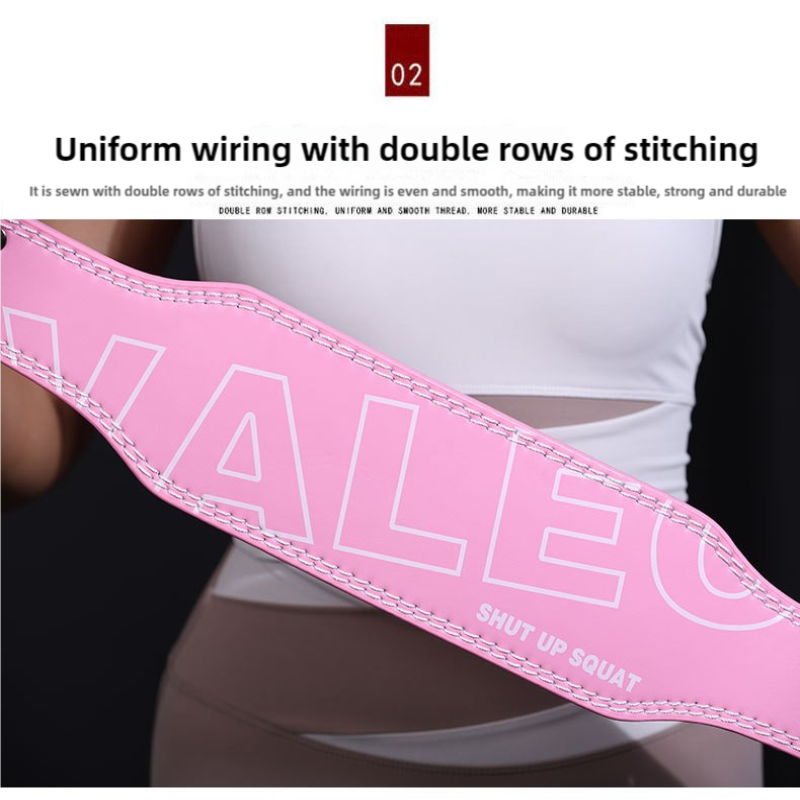Size M Pink Professional Weightlifting Belt With Sponge Padding For Deep Squat And Deadlift Men Women Fitness Support