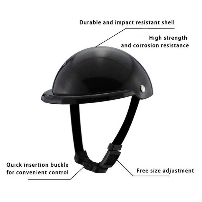 Elosung Black Pet Helmet & Goggles Set Safety Gear For Dogs Uv Protection Durable Abs Material Stylish Outdoor Accessory