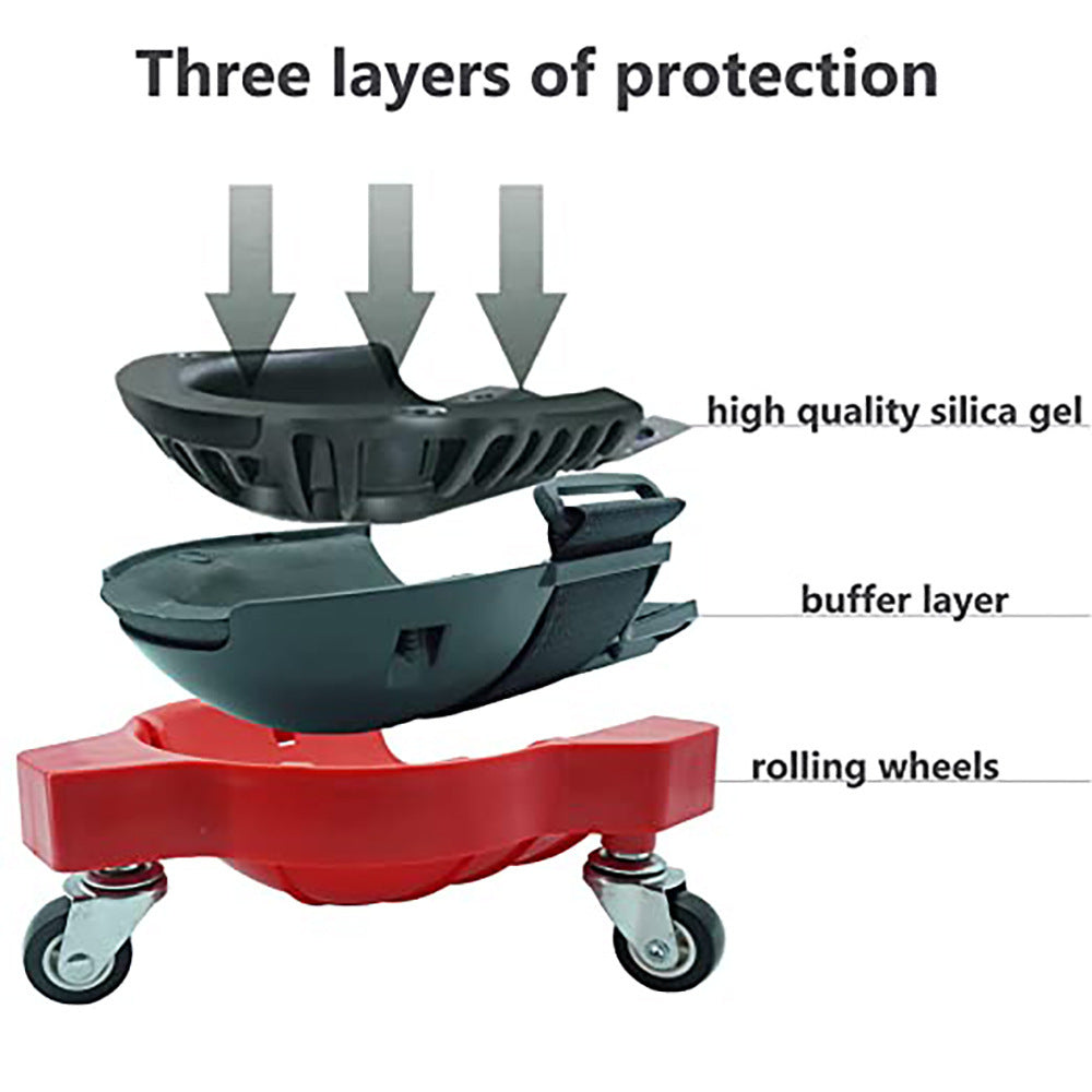 1 Sets of Elosung 1 Sets Of Pair Multi Function Knee Pads With Swivel Wheels For Comfortable Protection Ideal Constructi
