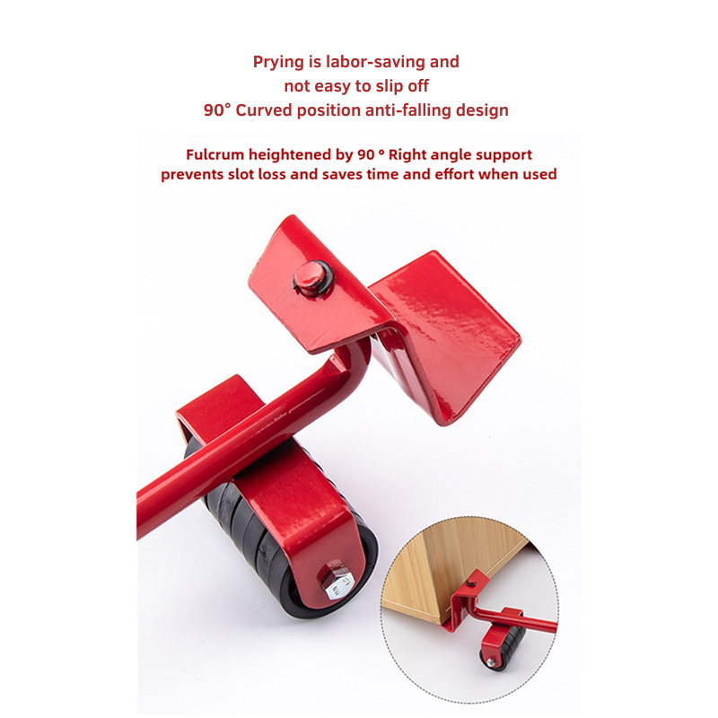 2 Pcs Red Heavy Duty Furniture Moving System Sliding Dolly Tools For Easy Transport Of Appliances And Objects