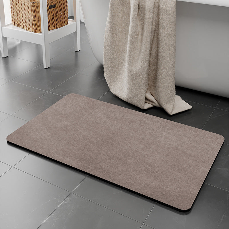 Brown Quick Dry Absorbent Non Slip Bath Rug For Bathroom Kitchen Entryway 45X70cm