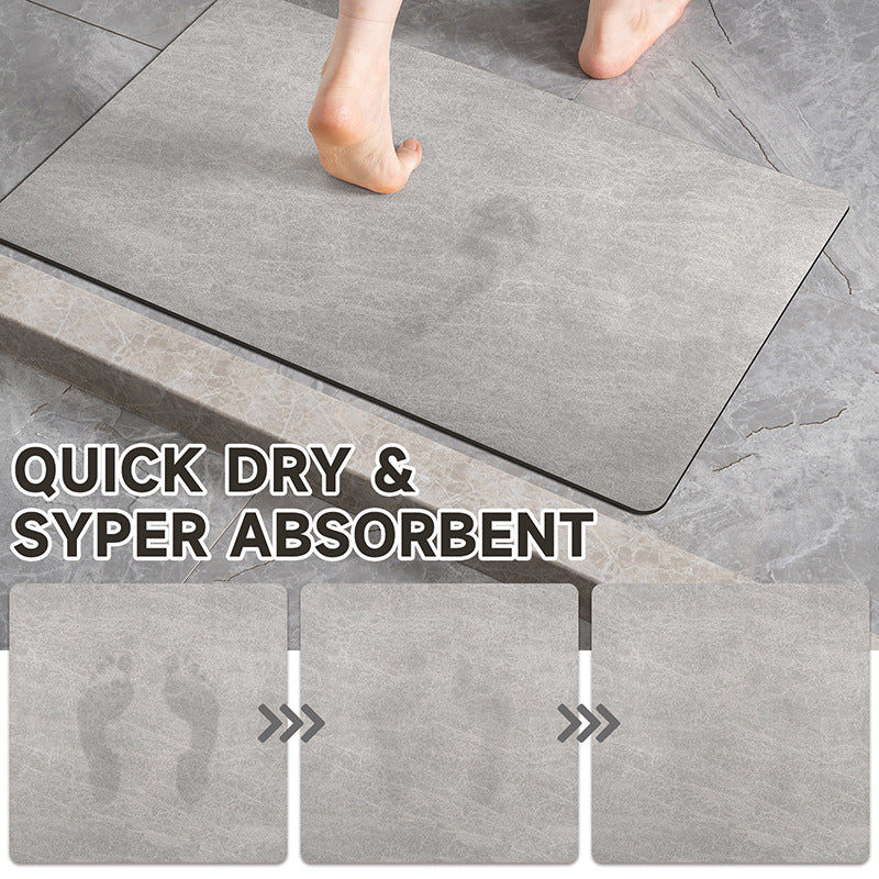 Brown Quick Dry Absorbent Non Slip Bath Rug For Bathroom Kitchen Entryway 45X70cm