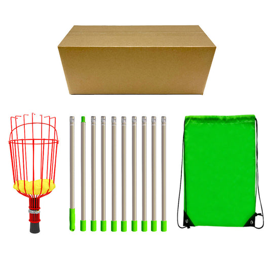Fruit Picking Tool With Telescopic Pole Stainless Steel 4M