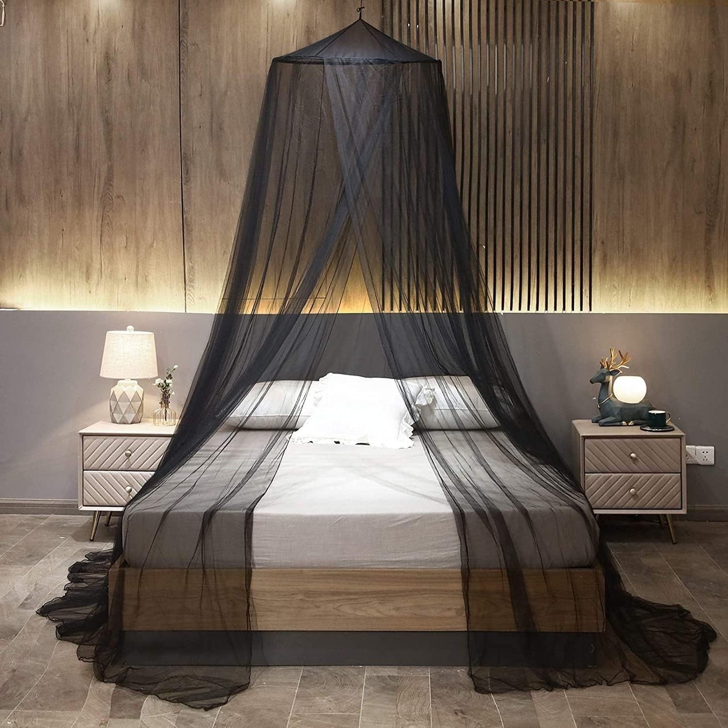 Black Hanging Princess Bed Canopy Mosquito Net Dome For Dorm Rooms Bedrooms