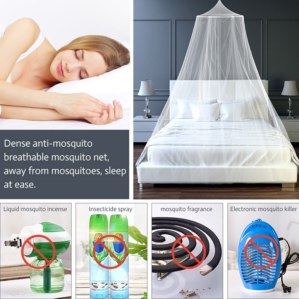 Black Hanging Princess Bed Canopy Mosquito Net Dome For Dorm Rooms Bedrooms