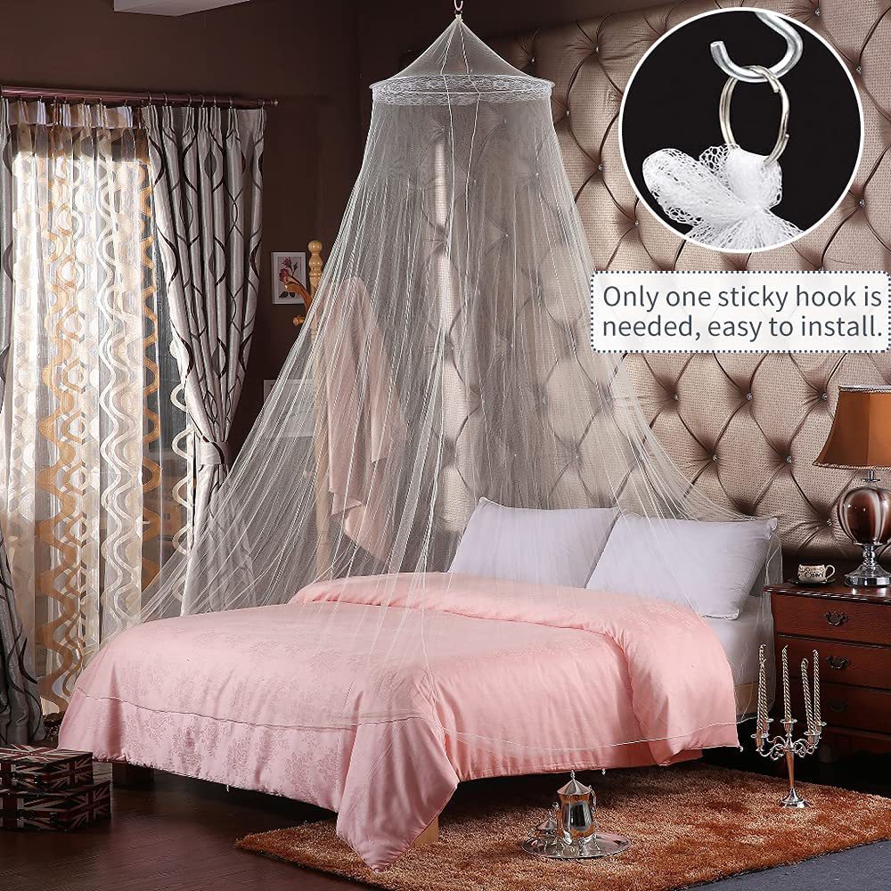 Black Hanging Princess Bed Canopy Mosquito Net Dome For Dorm Rooms Bedrooms