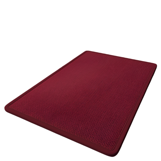 40X60cm Red Quick Dry Bathroom Rug Non Slip Pvc Foam Super Absorbent
