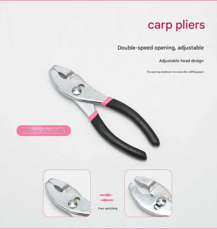 39 Piece Home Tool Kit Pink Carbon Steel Hardware Set