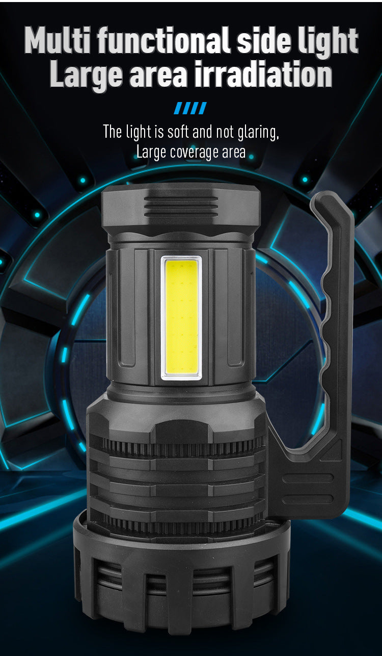 Rechargeable Led Searchlight Handheld Spotlight 500M Range Long Lasting Powerful Light
