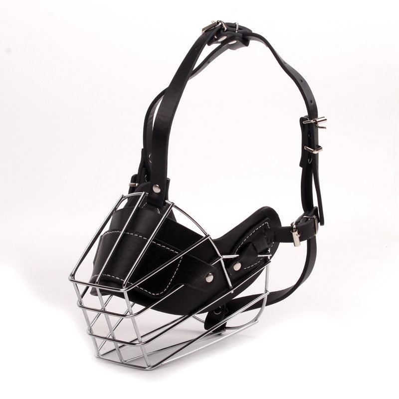 Black Metal Basket Dog Muzzle Anti Bite & Barking Xxl