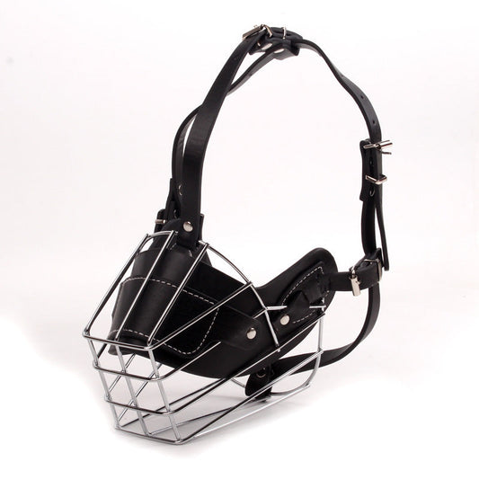 Black Metal Basket Dog Muzzle Anti Bite & Barking Xxl