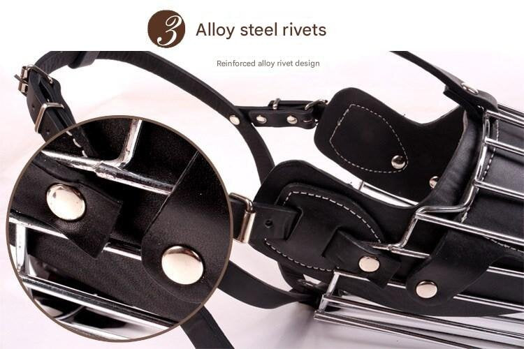 Black Metal Basket Dog Muzzle Anti Bite & Barking Xxl